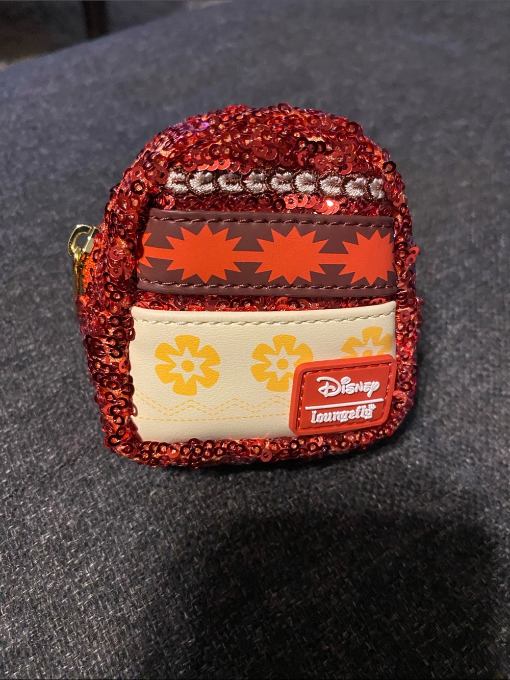 Loungefly sequin princess Moana mini charm backpack